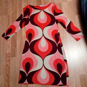 Boden Print Cotton Short Dress Petite